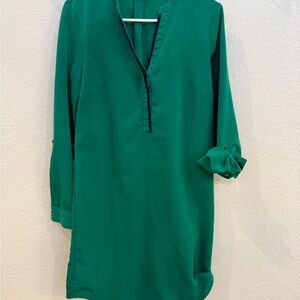 The Limited Vibrant Green Long Sleeve Dress